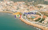Vista aérea del litoral y los edificios
