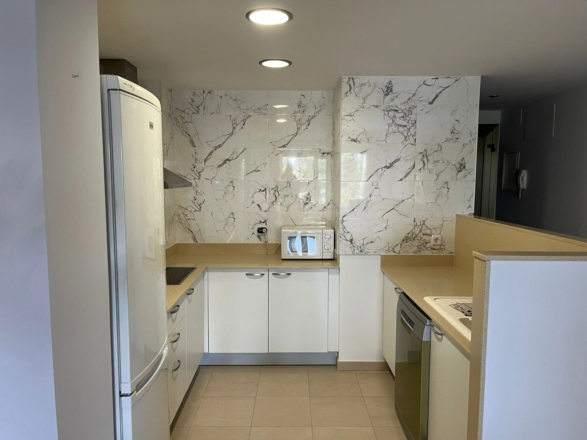 Cocina con muebles y electrodomésticos · Vista 12