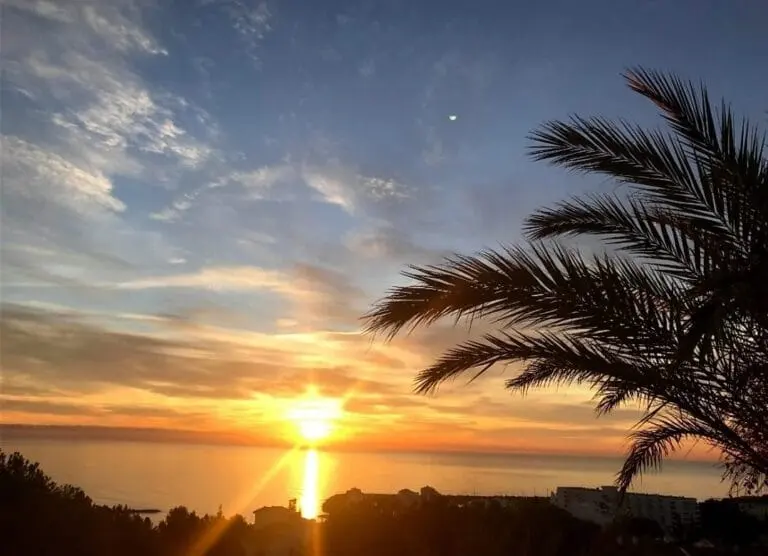 Cielo y horizonte con luz anaranjada · Vista 66